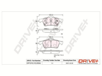 Dr!ve+ DP1010.10.0086 set placute frana disc foto