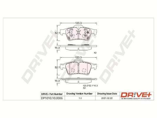 Dr!ve+ DP1010.10.0086 set placute frana disc