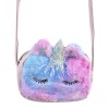 Geanta Fete Unicorn Roz Multicolor Blana, Curea Lunga 45cm, 17x4.5x11cm, Crossbody Casual