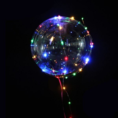 Balon party LED multicolor, forma rotunda, diametru 45 cm foto
