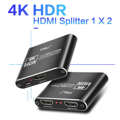 HDMI Splitter 1X2 cu alimentare 1 INPUT - 2 OUTPUT suporta 4K foto
