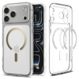 Husa MagSafe pentru Apple iPhone 17 Pro, Spigen, Ultra Hybrid, Aurie Transparenta