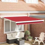 vidaXL Marchiză retractabilă automată roșie 350x250 cm