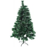 Brad artificial de craciun tip pin cu varfuri ninse inzapezite, ace 3d 12 cm, 180 cm, 260 ramuri 12 cm, verde, Oem