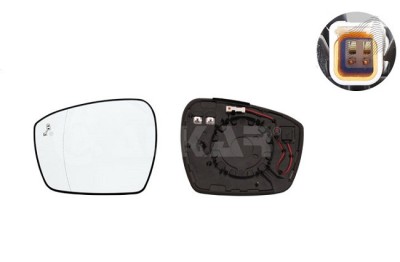 Geam oglinda exterioara cu suport fixare Ford S-Max, 10.2015-, Edge, 06.2014-, Stanga, incalzita; geam asferic; cromat; cu functie detectie unghi mor foto