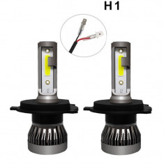 Set 2 becuri auto LED H1, 11000 lumeni, 110W per set, 6000K - Alb