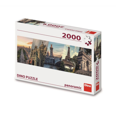 Puzzle panoramic, Paris, 2000 piese &amp;ndash; DINO TOYS foto