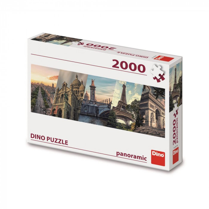 Puzzle panoramic, Paris, 2000 piese &ndash; DINO TOYS