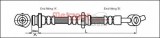 Conducta / cablu frana NISSAN PRIMERA Break (WP11) (1996 - 2002) METZGER 4111967