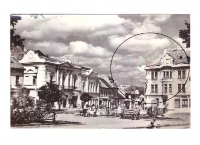 CP Vedere din Targu Secuiesc, RPR, circulata 1966, animata, cu pata cerneala foto
