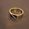 Inel masonic cu 5 cristale zirconia , Design elegant cu decor negru, latime 7 mm