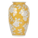 Cumpara ieftin Vaza flori ceramica alba galbena &Oslash; 17x27 cm