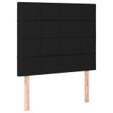 Cumpara ieftin Tablie de pat neagra 80x5x118/128 cm, material textil