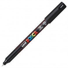Marker UNI PC-1MR Posca, 0.7 mm,varf fin metalic,negru