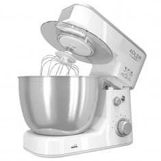 Robot de bucatarie Adler, 1000 W, 6 viteze, 4 l, capac anti-stropire, bol inox