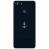Husa silicon pentru Huawei Y9 2018, Blue Navy Anchor Illustration Flat