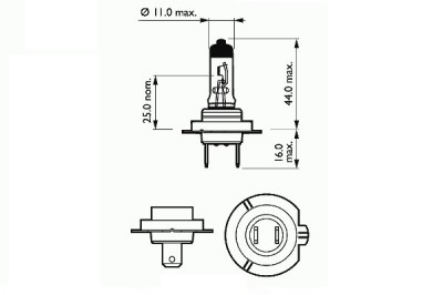 BEC FAR H7 12V 55W PX26D BASIC SCT 44036 foto