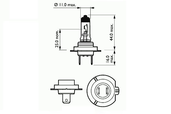 BEC FAR H7 12V 55W PX26D BASIC SCT 44036