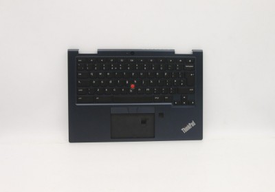 Carcasa superioara cu tastatura palmrest Laptop, Lenovo, ChromeBook C13 Yoga Gen 1 Type 20UX, 20UY, 5M10Z54496, KSHA38LF7TALV20, iluminata RGB, layout foto
