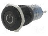 Intrerupator anti-vandalism, ON-ON, &Oslash;16mm, ONPOW - LAS2GQF-11ZDT/Y/12V/A