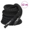 vidaXL Fr&acirc;nghie de luptă neagră, 12 m, 9 kg, poliester 94267