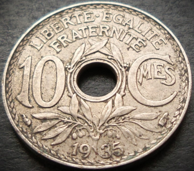 Moneda istorica 10 CENTIMES - FRANTA, anul 1935 * cod 4079 foto