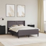 vidaXL Cadru de pat cu saltea Gri 160 x 200 cm Piele artificială 3414915