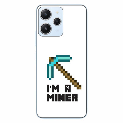 Husa compatibila cu Xiaomi Redmi 12 4G Silicon Gel Tpu Model Minecraft Miner foto