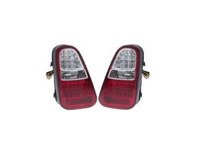 Stop spate, lampa Mini One/Cooper/Cabrio, 07.2007, model tuning, montare spate, stanga+dreapta, cu indicator led; LED+W16W; cromat, rosu, foto