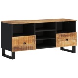 Comoda TV, 100x33x46 cm, lemn masiv de mango si lemn compozit