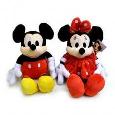 Mickey si Minnie Mouse rosu set jucarii de plus muzicale 25cm foto