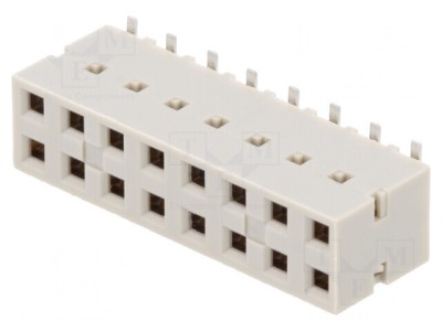 Conector Mamă PCB-PCB Dubox&amp;reg; 2,54mm 16P Aurit Vertical SMT foto