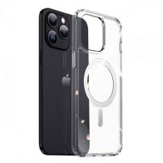 Husa MagSafe pentru Apple iPhone 15 Pro, DUX DUCIS, Clin, Transparenta foto