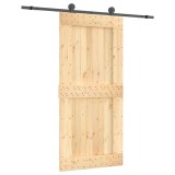 Cumpara ieftin Usa glisanta cu set de feronerie 95x210 cm, lemn masiv de pin