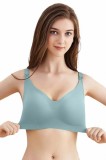Sutien Alăptat fără Cusături și fără &Icirc;ntărituri - Albastru Pastel - Albastru Pastel, L, Cu burete, Fara sarma, Linovit Store