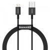 Cablu Date si Incarcare USB-A - Lightning Baseus Superior Series, 20W, 1m, Negru CALYS-A01, Apple