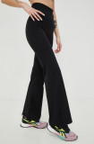 Dkny pantaloni femei, culoarea negru, neted