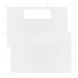Laterale Foisor vidaXL cu Fereastra, 2 buc, Albe, 435x210 cm si 290x210 cm, Poliester, Protectie Vant si Tantari