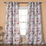 Set 2 draperii blackout, Zola, 140x250 cm, Model floral