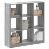 Biblioteca Gossi Gri Sonoma 102x32x108 cm Lemn Prelucrat Rafturi Depozitare Living Birou