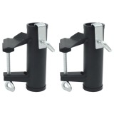 vidaXL Cleme umbrelă pentru balcon, 2 buc., 25-38 mm, oțel