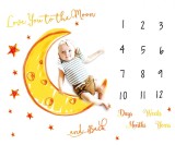 Paturica Milestone plusata pentru fotografii memorabile Luna Galbena Drool