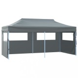 VidaXL Cort de petrecere pliabil cu 4 pereți, antracit, 3 x 6 m, oțel