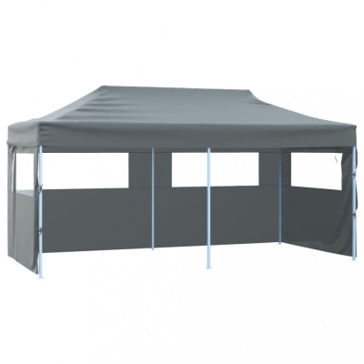 vidaXL Cort de petrecere pliabil cu 4 pereți, antracit, 3 x 6 m, oțel foto