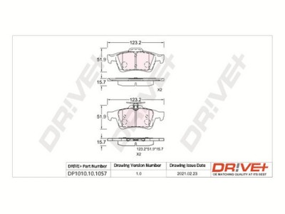 Dr!ve+ DP1010.10.1057 set placute frana,frana disc foto
