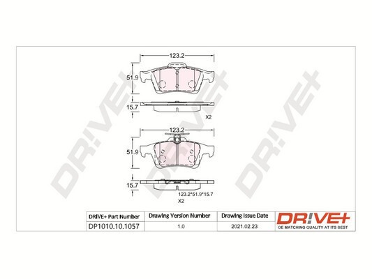 Dr!ve+ DP1010.10.1057 set placute frana,frana disc