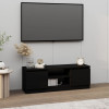 Comoda TV cu usa, negru, 102x30x36 cm GartenMobel Dekor, vidaXL