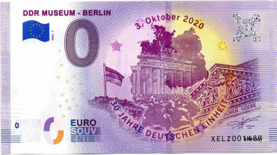 GERMANIA 2020 0 EURO SOUVENIR, BERLIN - MUZEUL DDR, UNC foto