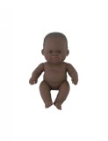 Papusa vinil 21 cm Fetita africana Miniland