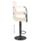 Scaun de bar, crem, material textil - 7